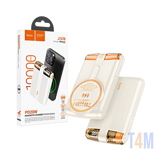 Power Bank Magnético Hoco J127B Mecha PD20W 10000mAh Blanco Lechoso