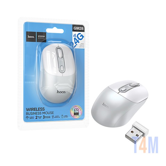 Hoco Wireless Mouse GM28 2.4GHz White Gray