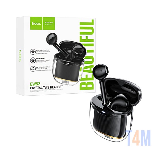 Hoco True Wireless Earbuds EW52 Lilly Black