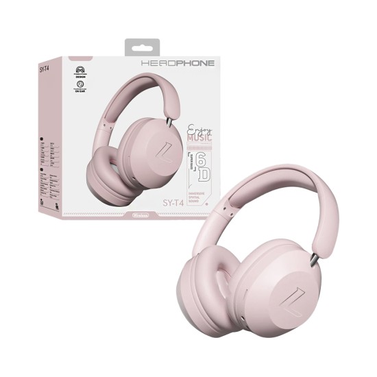 Wireless Headphones SY-T4 Enjoy Music Pink