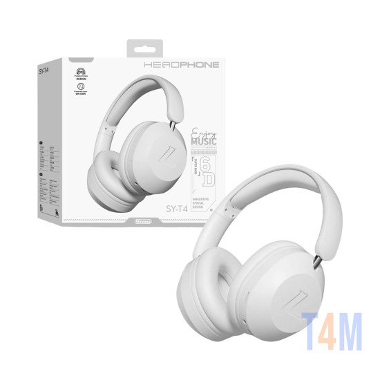 Auscultadores Sem Fio SY-T4 Enjoy Music Branco