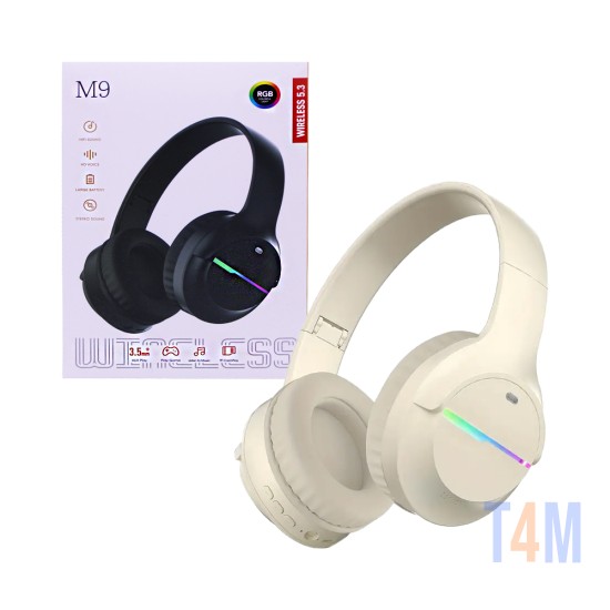 Auriculares Inalámbricos M9 Beige