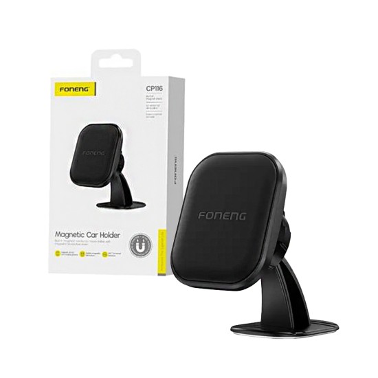 Suporte de Telefone para Carro Magnético Foneng CP115 para Painel Preto