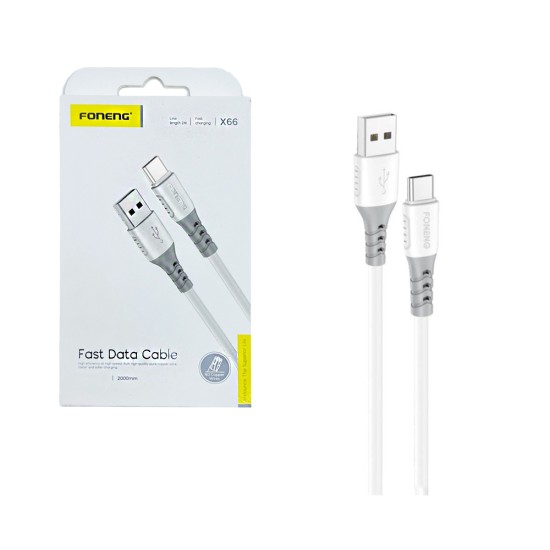 Cable Foneng  X66 Tipo-C 20W 3A 2M Branco