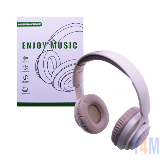 Wireless Headphones M6 Max Pro Enjoy Music Beige