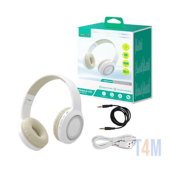New Science Wireless Headphones A-622 White
