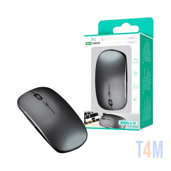 New Science Wireless Mouse S-01 2.4 GHz Gray