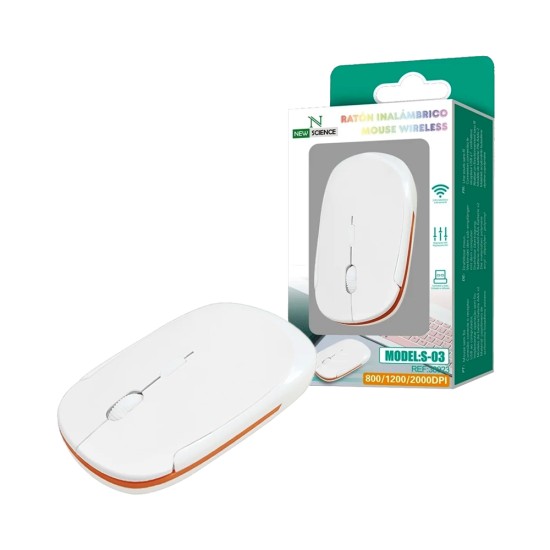 New Science Wireless Mouse S-03 2.4 GHz White