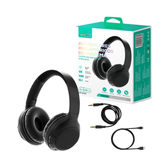 New Science Wireless Headphones A-636-1 Black