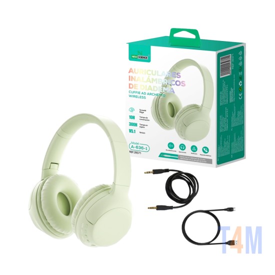 New Science Wireless Headphones A-636-1 Green