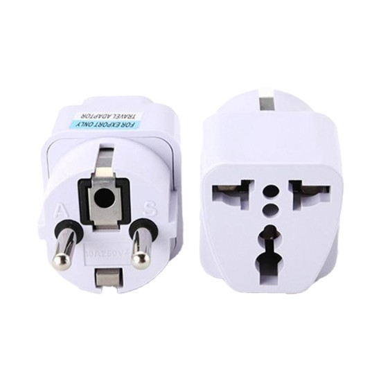 Adaptador de viagem universal conversor de plugue Branco