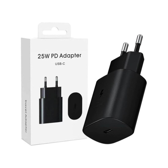 Adaptador Samsung EP-TA800NBEGEU Tipo-C Porta PD 25W Preto