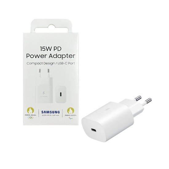 Adaptador Samsung EP-T1510NBE Tipo-C Porta PD 15W Branco