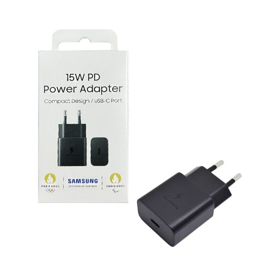 Adaptador Samsung EP-T1510NBE Tipo-C Porta PD 15W Preto