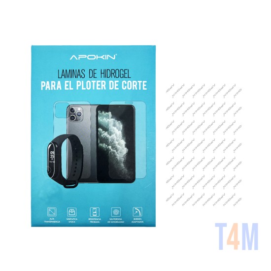 Protetor de tela Matte Hidrogel Apokin Classic V2 para todos os Smartphones Transparente