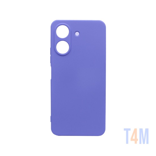 Capa de Silicone com Moldura de Câmera para Xiaomi Redmi 13C/Poco C65 Roxo