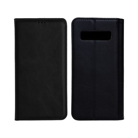 Capa de Couro com Bolso Interno para Samsung Galaxy S10 Preto