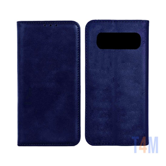 Capa de Couro com Bolso Interno para Samsung Galaxy S10 Plus Azul