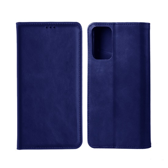 Capa de Couro com Bolso Interno para Xiaomi Redmi Note 10/10s 5g Azul