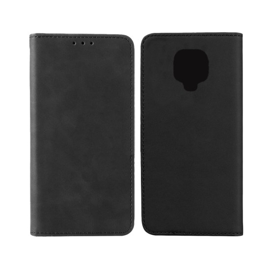 Capa de Couro com Bolso Interno para Xiaomi Redmi Note 9 Pro/Redmi Note 9S Preto