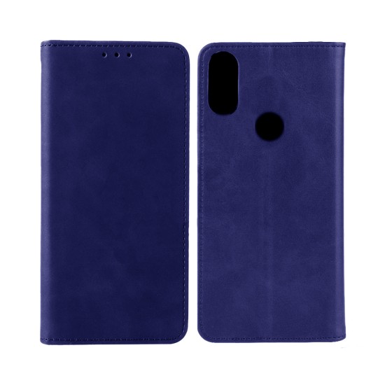 Capa Flip de Couro com Bolso Interno para Huawei P Smart 2019 Azul