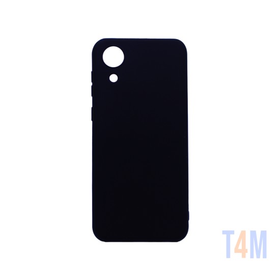 Capa de Silicone com Moldura de Câmera para Samsung Galaxy A04 Core Preto