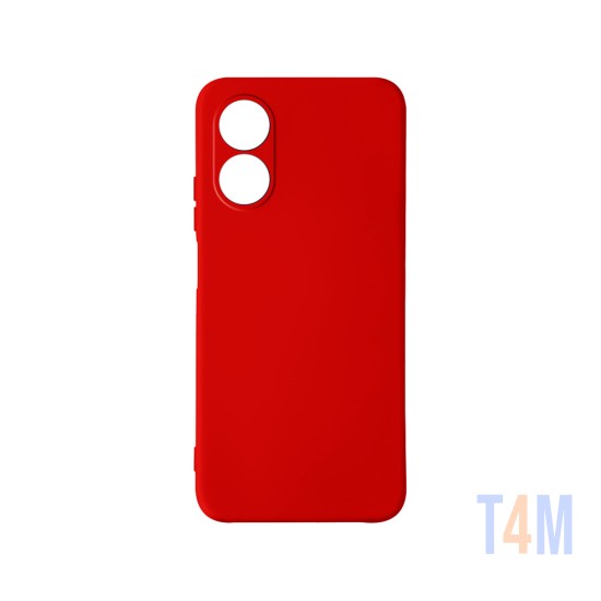 Capa de Silicone com Moldura de Câmera para Oppo A17 Vermelho