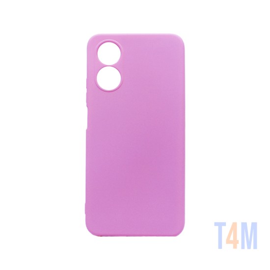 Capa de Silicone com Moldura de Câmera para Oppo A17 Rosa