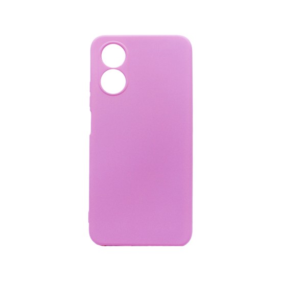 Capa de Silicone com Moldura de Câmera para Oppo A17 Rosa