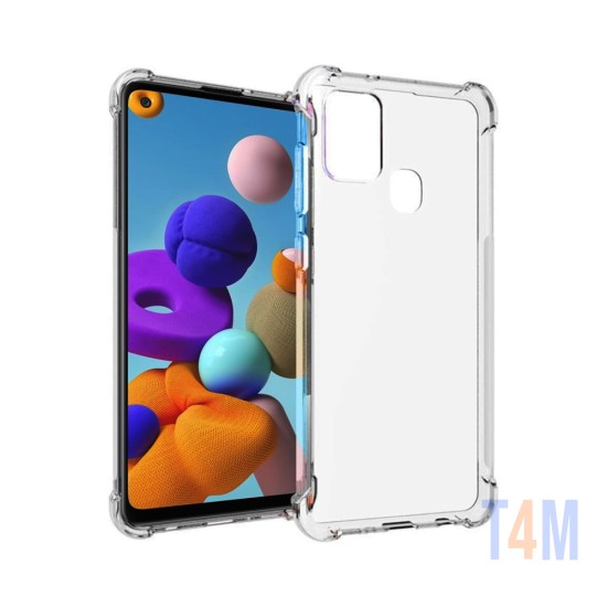 Funda de Silicona Dura Samsung Galaxy A21S Transparente