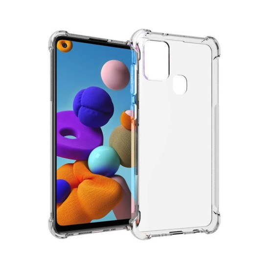 Capa de Silicone Dura para Samsung Galaxy A21S Transparente