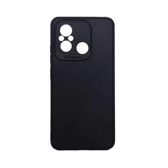 Funda de Silicona con Marco de Cámara para Xiaomi Redmi 12c Preto