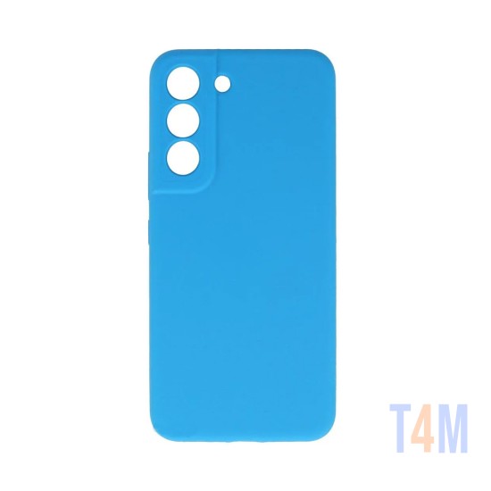 Funda de Silicona con Marco de Cámara para Samsung Galaxy S22 Plus Azul