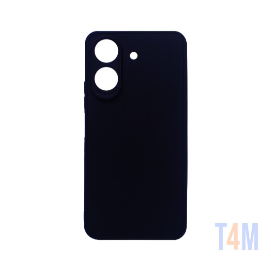 Capa de silicone com moldura de câmera para Xiaomi Redmi 13C/Poco C65 Preto