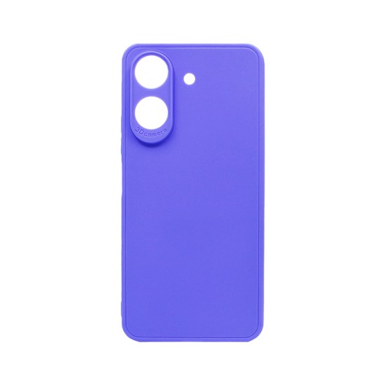 Capa de silicone com moldura de câmera para Xiaomi Redmi 13C/Poco C65 Roxo