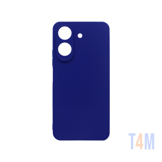 Funda de Silicona Suave Marco de Cámara para Xiaomi Redmi 13C/Poco C65 Azul