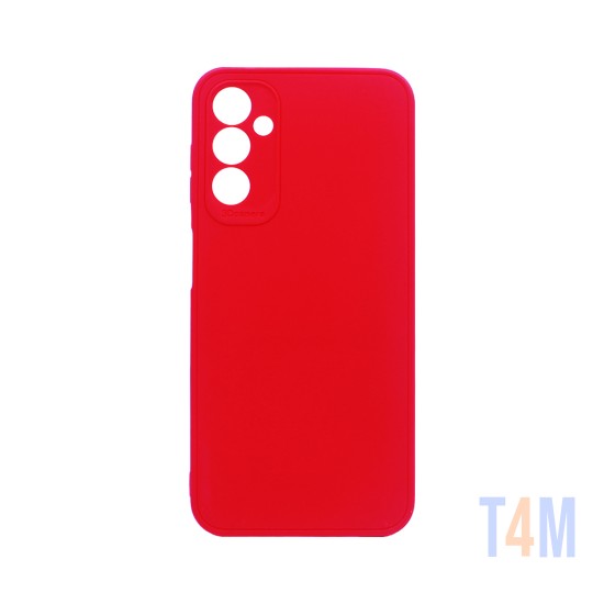 Funda de Silicona con Marco de Cámara para Samsung Galaxy A14 Rojo