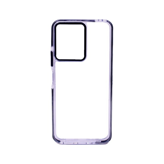 Capa de Silicone Dura Transparente para Xiaomi Redmi 13C/Poco C65 Preto