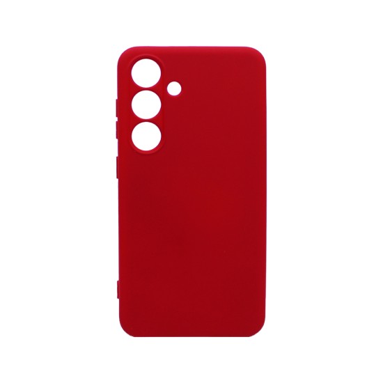 Capa de Silicone com Moldura de Câmera para Samsung Galaxy A35 5G Vermelho