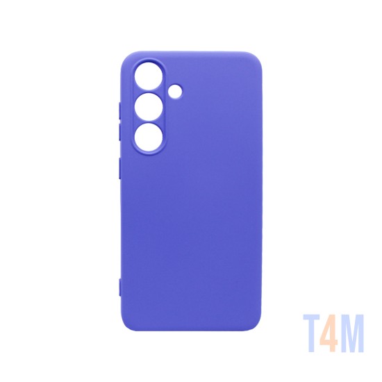 Capa de Silicone com Moldura de Câmera para Samsung Galaxy S24 Roxo