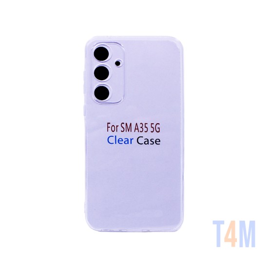 Funda de Silicona con Marco de Cámara para Samsung Galaxy A35 5G Transparente