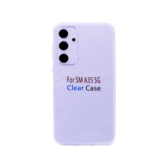 Capa de Silicone com Moldura de Câmera para Samsung Galaxy A35 5G Transparente