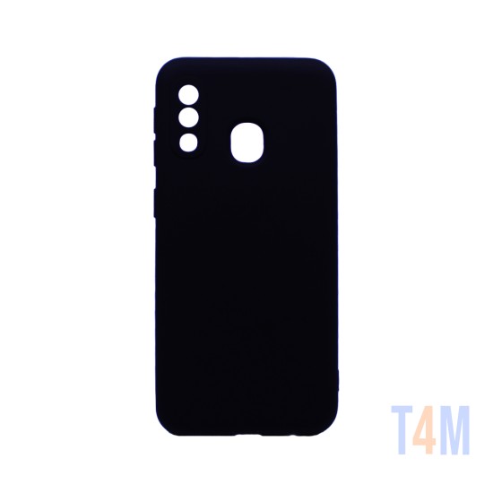 Capa de Silicone com Moldura de Câmera para Samsung Galaxy A20e Preto