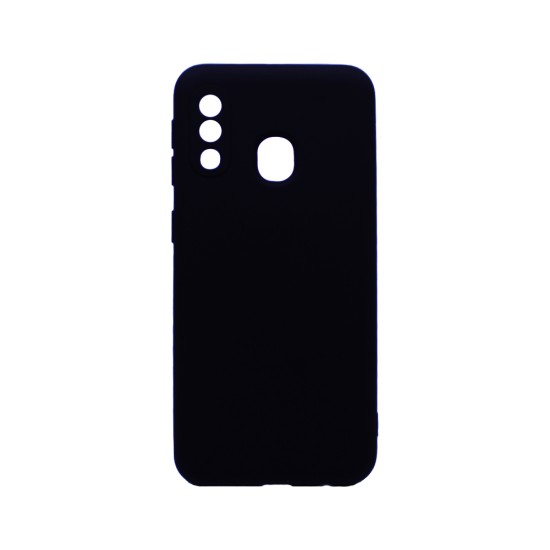 Capa de Silicone com Moldura de Câmera para Samsung Galaxy A20e Preto