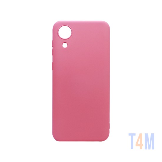 Silicone Case with Camera Shield for Samsung Galaxy A04 Core Pink