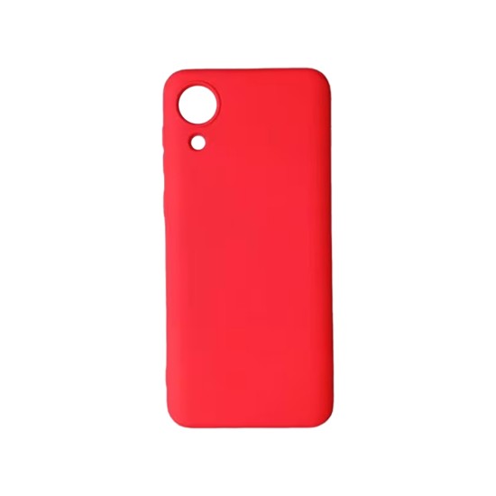 Capa de Silicone com Moldura de Câmera para Samsung Galaxy A04 Core Vermelho