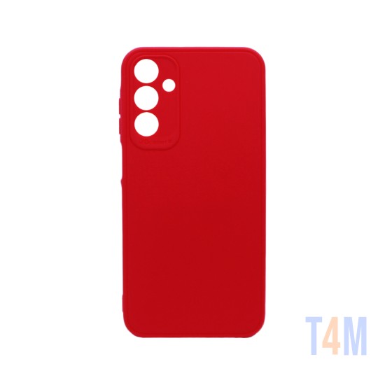 Funda de silicona suave con Marco de Cámara para Samsung Galaxy A25 Rojo