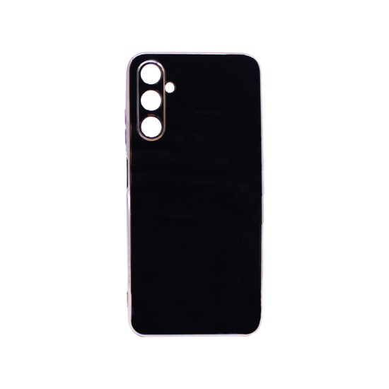 Capa de Silicone Designer com Moldura de Câmera para Samsung Galaxy A05S Preto