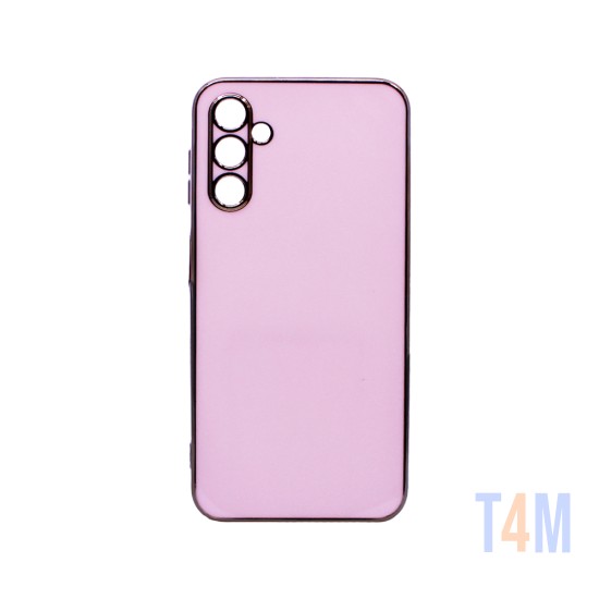 Capa de Silicone Designer com Moldura de Câmera para Samsung Galaxy A05S Rosa