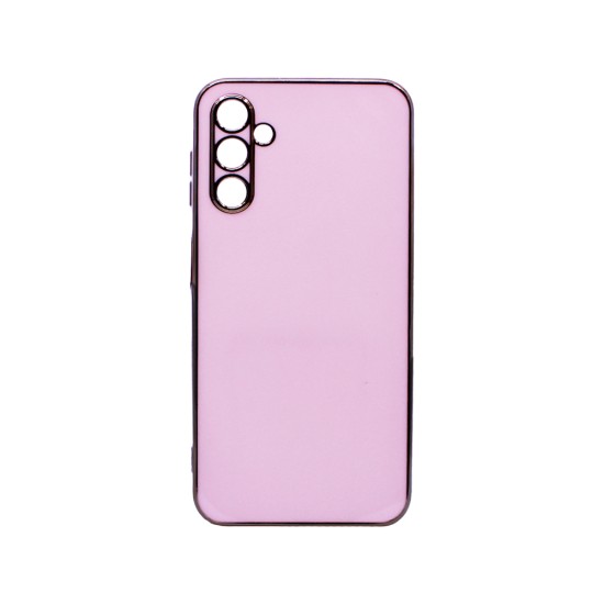 Capa de Silicone Designer com Moldura de Câmera para Samsung Galaxy A14 4G/5G Rosa